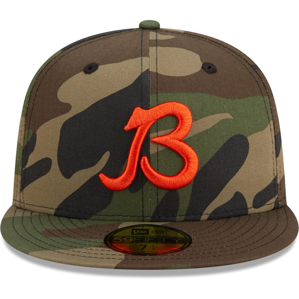 Official Chicago Bears Fitted Hat New Era 59FIFTY NFL Woodland Camo