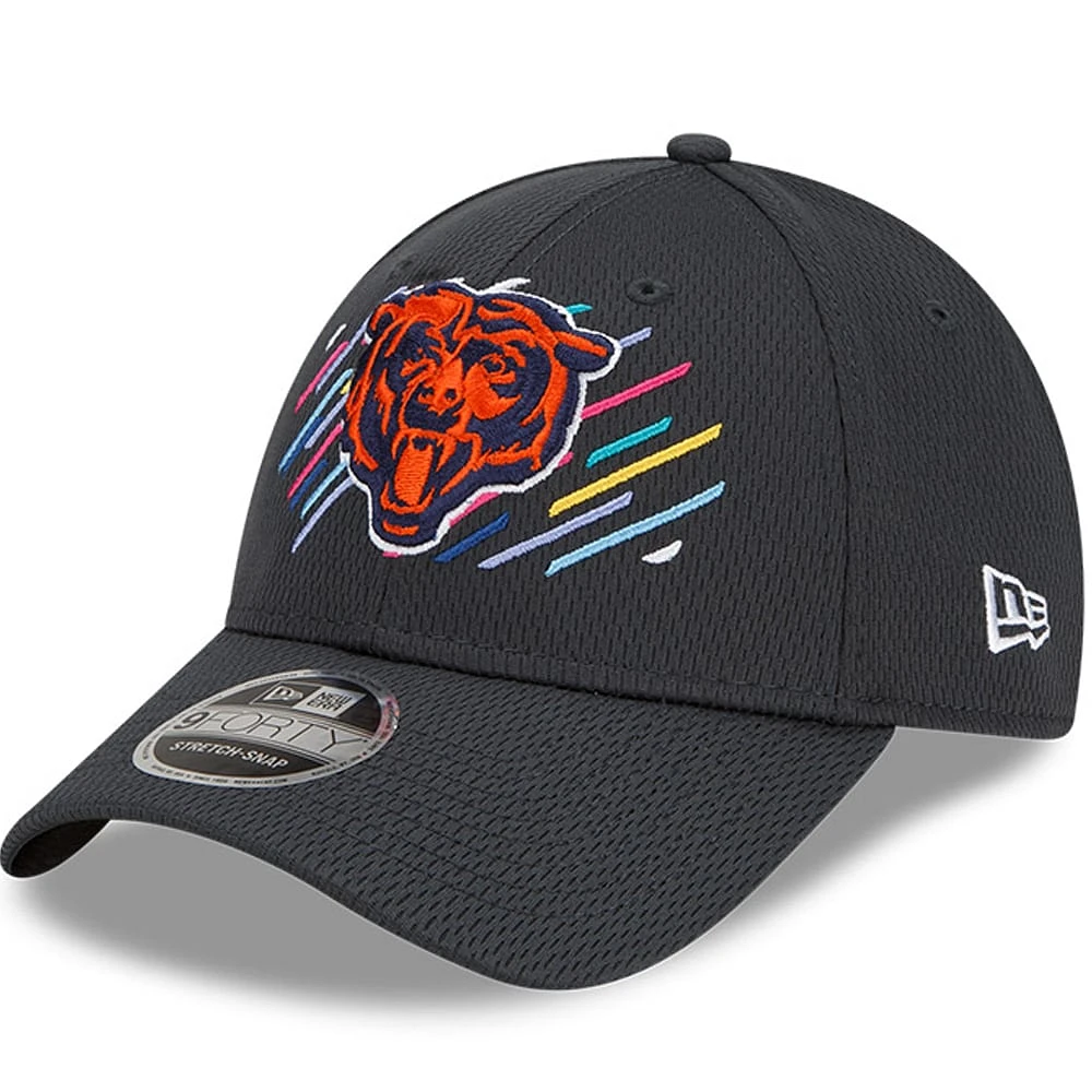Men's New Era Charcoal Chicago Bears 2021 NFL Crucial Catch - Head Logo 9FORTY Adjustable Hat