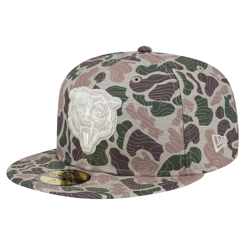 Men's New Era  Chicago Bears Geo Camo 59FIFTY Fitted Hat