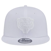 Men's New Era Chicago Bears Main White on White 9FIFTY Snapback Hat