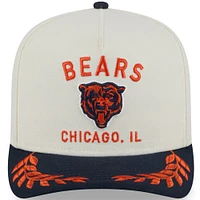 Casquette snapback 9FIFTY A-Frame New Era crème/bleu marine pour homme, Chicago Bears, draft NFL 2025