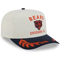 Casquette snapback 9FIFTY A-Frame New Era crème/bleu marine pour homme, Chicago Bears, draft NFL 2025