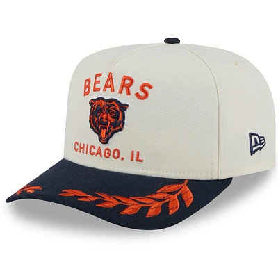 Casquette snapback 9FIFTY A-Frame New Era crème/bleu marine pour homme, Chicago Bears, draft NFL 2025
