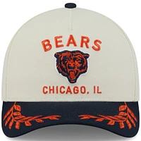 Men's New Era Cream/Navy Chicago Bears 2025 NFL Draft 9FORTY M-Crown A-Frame Adjustable Hat