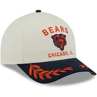 Men's New Era Cream/Navy Chicago Bears 2025 NFL Draft 9FORTY M-Crown A-Frame Adjustable Hat