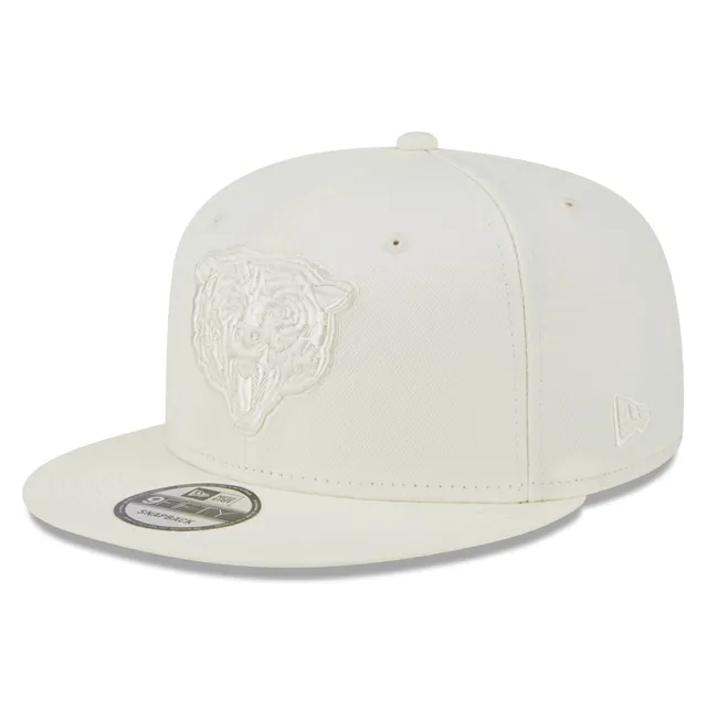 Men's New Era Cream/Black Chicago Bears Chrome Collection 9FIFTY Trucker Snapback  Hat