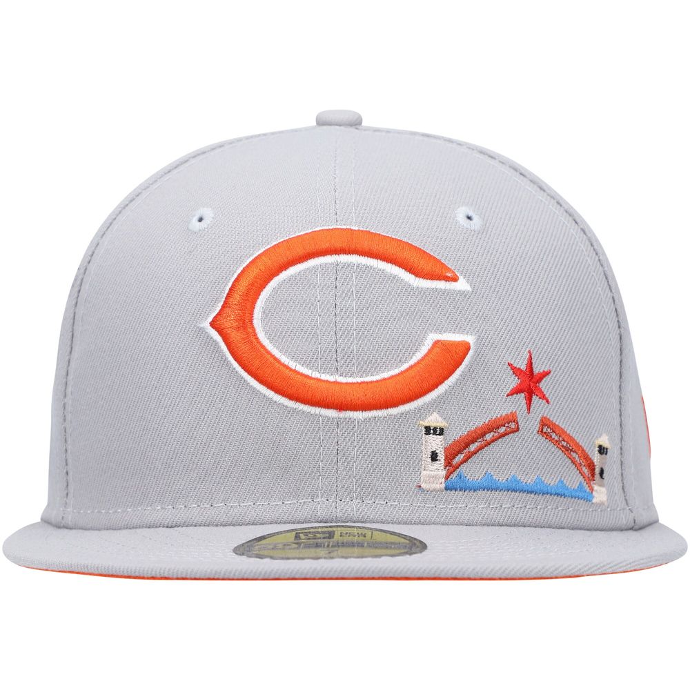 Men's New Era Chicago Bears White on White 59FIFTY Fitted Hat