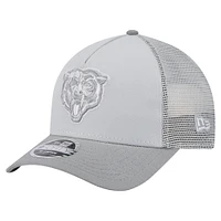 Casquette ajustable A-Frame Trucker 9FORTY Domain des Chicago Bears de New Era pour homme, grise