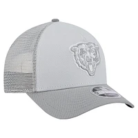 Casquette ajustable A-Frame Trucker 9FORTY Domain des Chicago Bears de New Era pour homme, grise