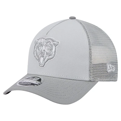 Casquette ajustable A-Frame Trucker 9FORTY Domain des Chicago Bears de New Era pour homme, grise