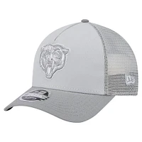Casquette ajustable A-Frame Trucker 9FORTY Domain des Chicago Bears de New Era pour homme, grise