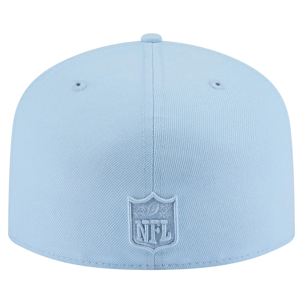 Men's New Era Light Blue Chicago Bears Color Pack A-Frame 59FIFTY Fitted Hat
