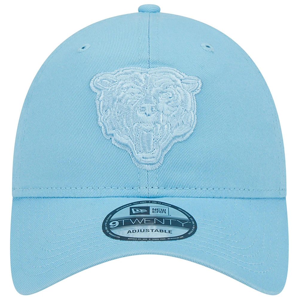 Casquette réglable New Era Chicago Bears Core Classic 2.0 Brights 9TWENTY bleu clair pour homme