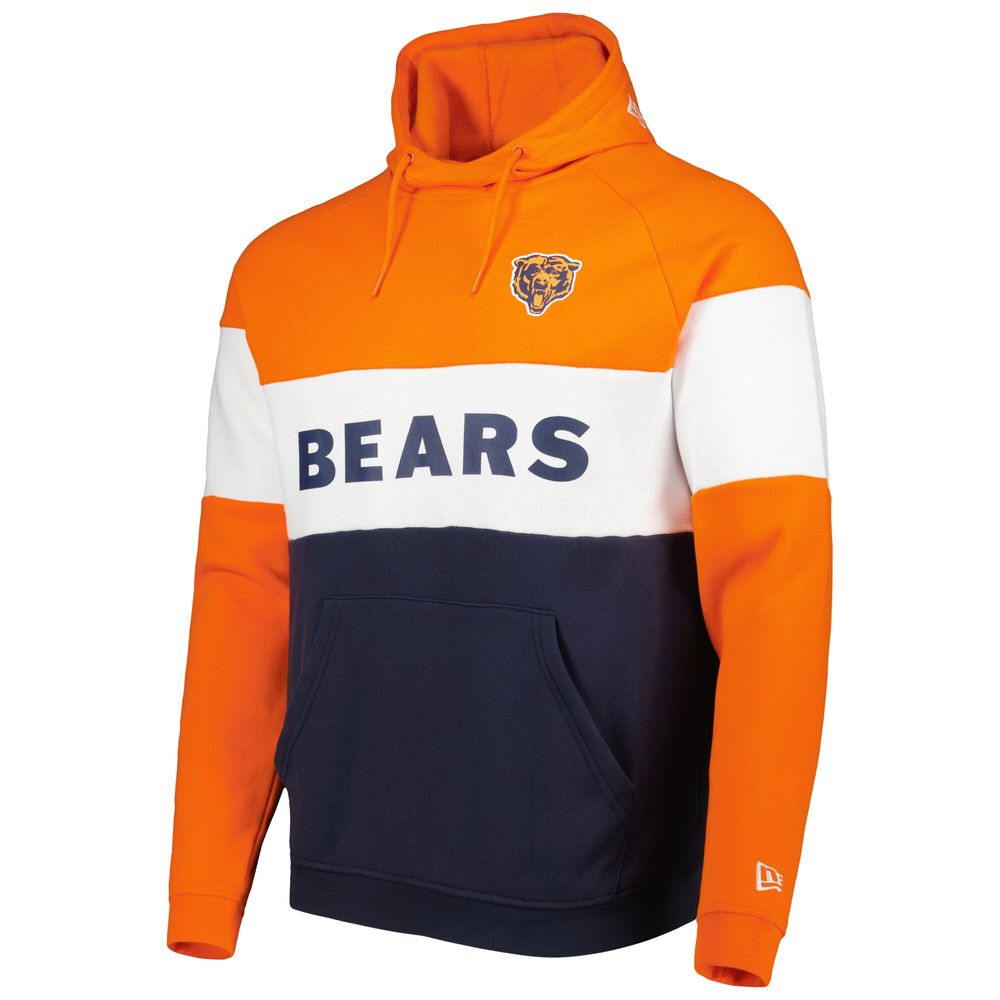 Youth Navy Chicago Bears Retro Color Block Pullover Hoodie