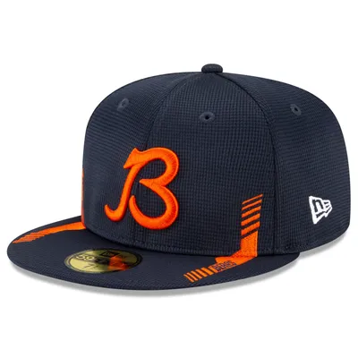  New Era Men's Orange/Navy Chicago Bears 2023 Sideline 39THIRTY  Flex Hat : Sports & Outdoors