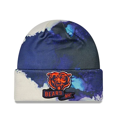 Men's New Era Navy Chicago Bears 2022 Sideline - Ink Dye Cuffed Knit Hat