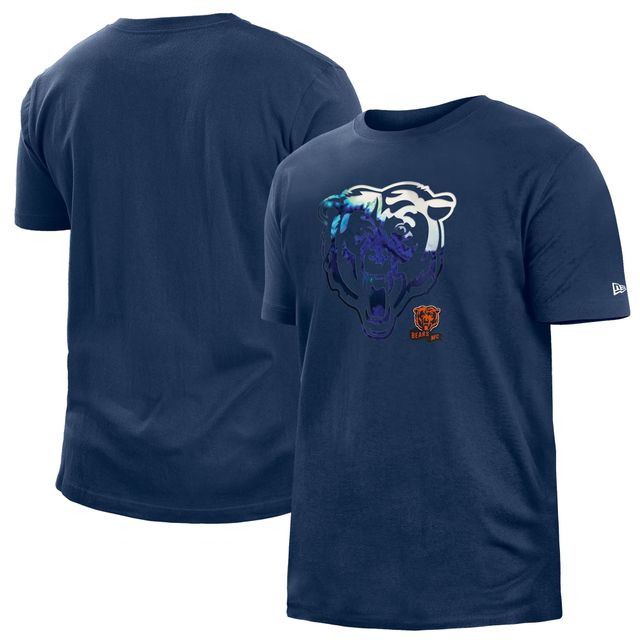 T-shirt pour homme bleu marine Chicago Bears 2022 Sideline Ink Dye New Era