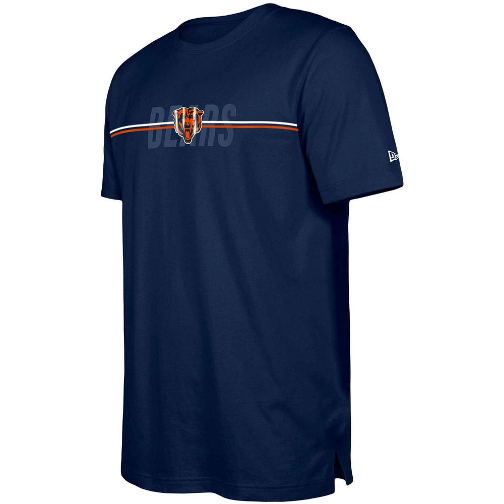 T-shirt pour homme New Era bleu marine Chicago Bears 2023 NFL Training Camp