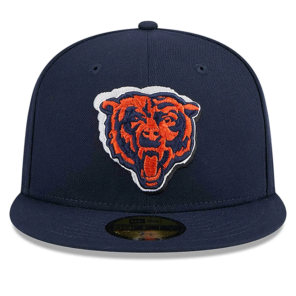Casquette ajustée 59FIFTY NFL Draft 2024 New Era pour hommes, bleu marine, Chicago Bears