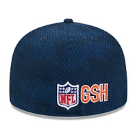 Casquette ajustée 59FIFTY New Era pour hommes des Chicago Bears 2024 Sideline bleu marine