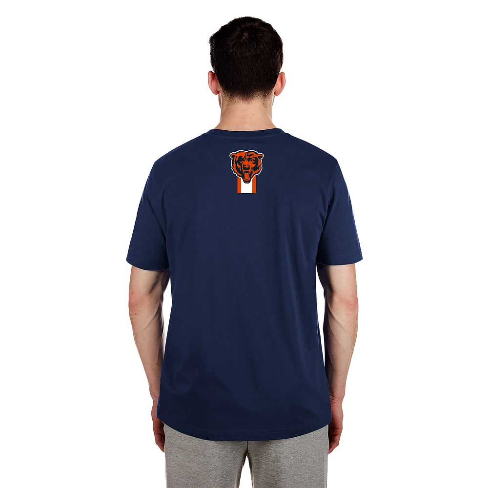 Men's New Era  Navy Chicago Bears 3rd Down High Density Print T-Shirt