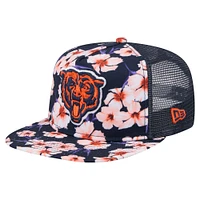 Men's New Era Navy Chicago Bears Adventure Pattern Golfer Snapback Hat