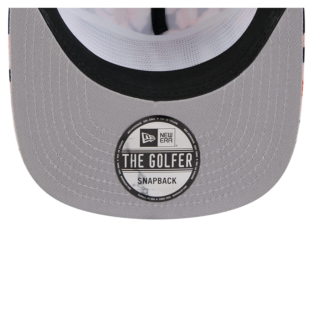 Men's New Era Navy Chicago Bears Adventure Pattern Golfer Snapback Hat