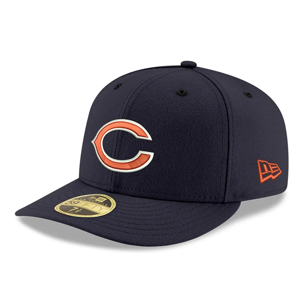 Men's Chicago Bears New Era White Omaha Low Profile 59FIFTY Fitted