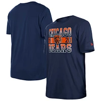 T-shirt bleu marine New Era pour homme avec équipe de la ville des Chicago Bears