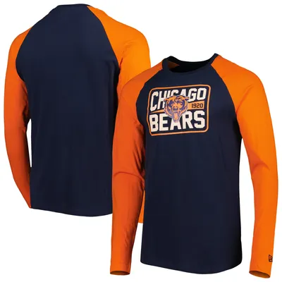 Chicago Bears New Era Current Raglan Long Sleeve T-Shirt - Navy