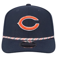 Casquette extensible à boutons-pression New Era bleu marine Chicago Bears Gameday Multi Rope 9SEVENTY pour homme