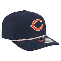 Casquette extensible à boutons-pression New Era bleu marine Chicago Bears Gameday Multi Rope 9SEVENTY pour homme