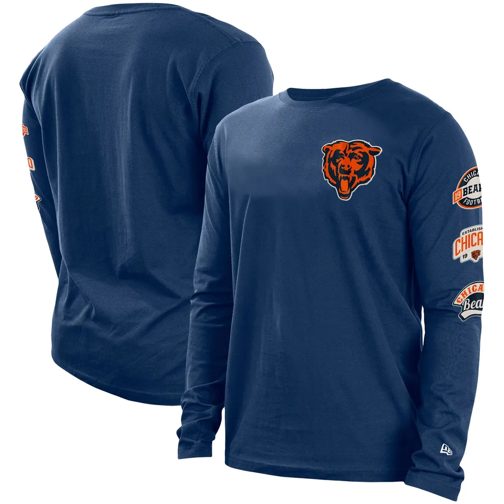 Lids Chicago Bears New Era Hype 2-Hit Long Sleeve T-Shirt - Navy