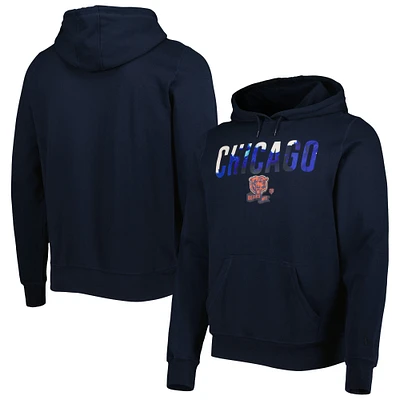 Sweat à capuche bleu marine Chicago Bears Ink Dye New Era pour homme