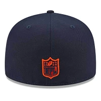 Casquette ajustée Main 59FIFTY Chicago Bears New Era bleu marine pour homme