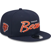 Casquette snapback 9FIFTY pour homme avec inscription principale des Chicago Bears New Era bleu marine