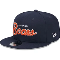 Casquette snapback 9FIFTY pour homme avec inscription principale des Chicago Bears New Era bleu marine