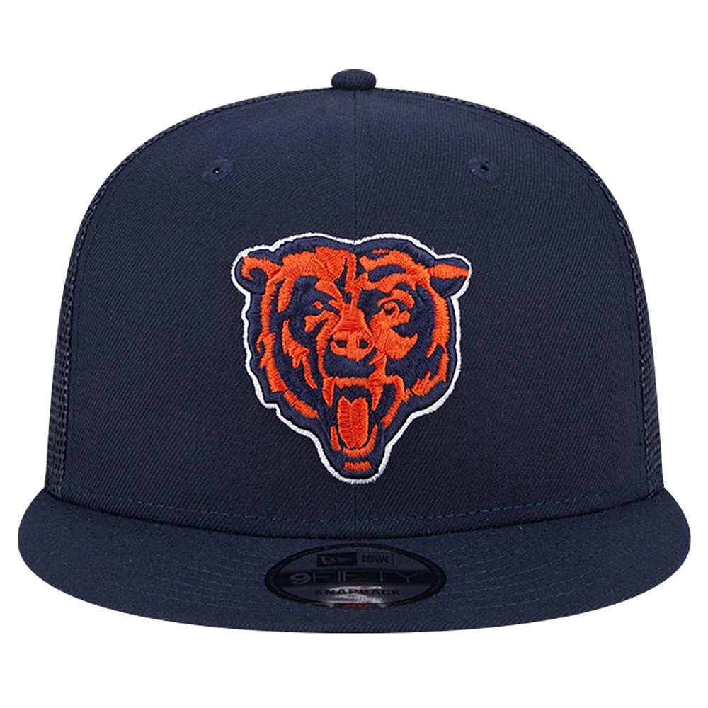 Casquette Snapback 9FIFTY Main Trucker des Chicago Bears New Era pour hommes