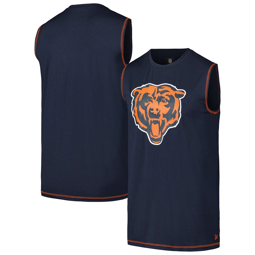 Débardeur New Era bleu marine Chicago Bears pour hommes