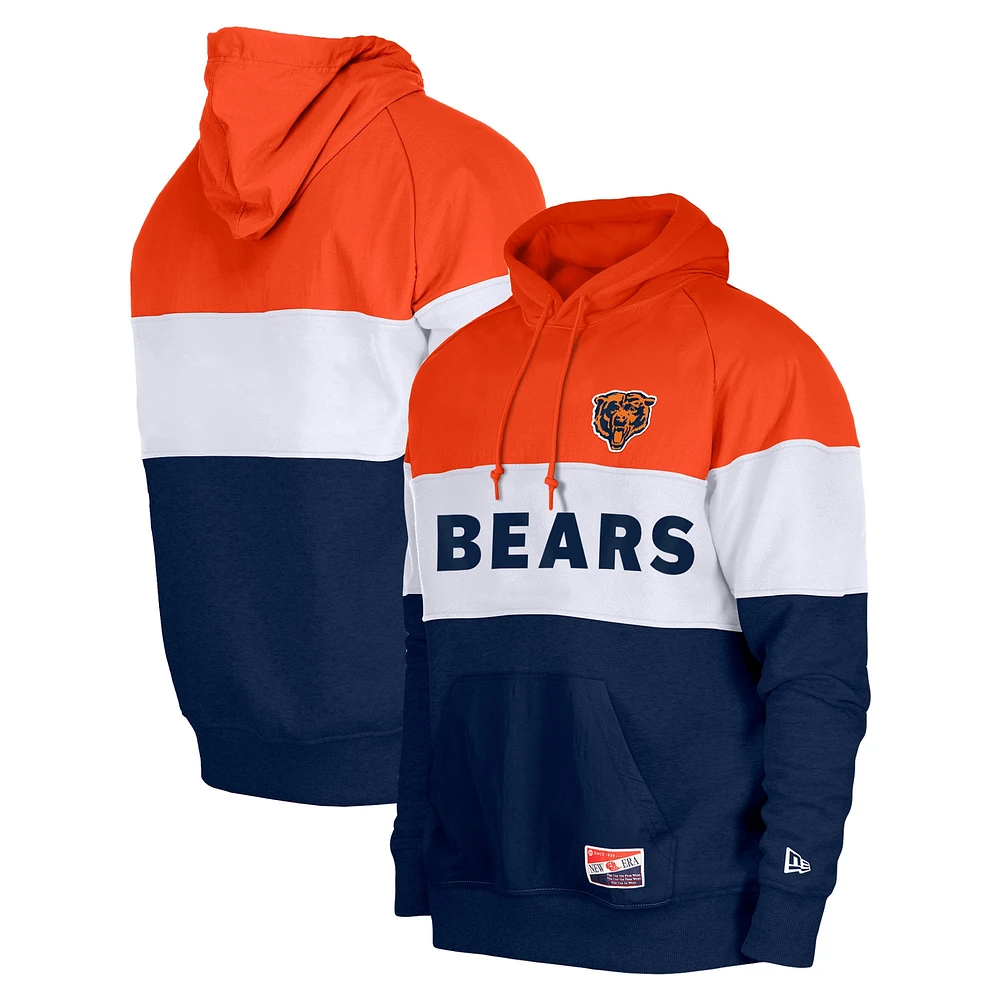 Sweat à capuche bleu marine Chicago Bears Throwback New Era pour homme