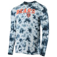 Men's New Era Navy Chicago Bears Tie-Dye Long Sleeve T-Shirt