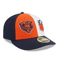 Casquette ajustée 59FIFTY Low Profile des Bears de Chicago 2023 pour homme New Era orange/bleu marine