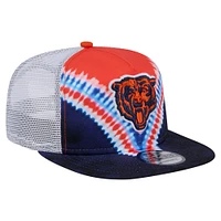 Men's New Era Orange/Navy Chicago Bears Throwback Dye Golfer Snapback Hat