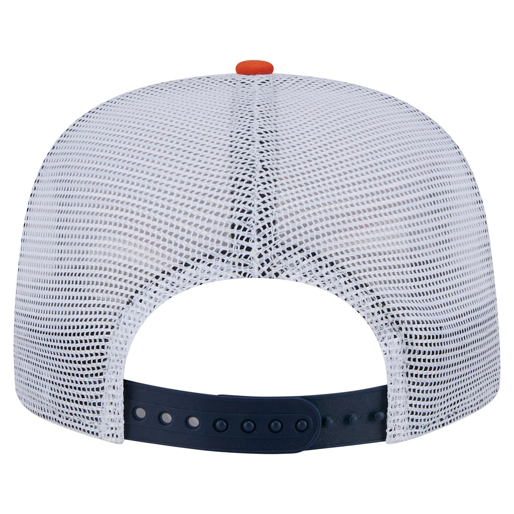 Men's New Era Orange/Navy Chicago Bears Throwback Dye Golfer Snapback Hat