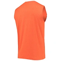 Men's New Era Orange Chicago Bears Brushed Sleeveless Tank Top