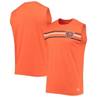 Débardeur sans manches brossé Chicago Bears New Era pour homme orange