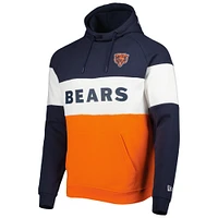 Chandail à capuchon actuel blocs de couleur orange Chicago Bears New Era pour homme