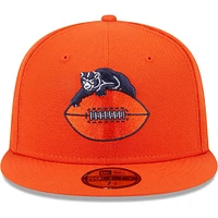 Casquette ajustée New Era Chicago Bears Throwback Main 59FIFTY orange pour homme