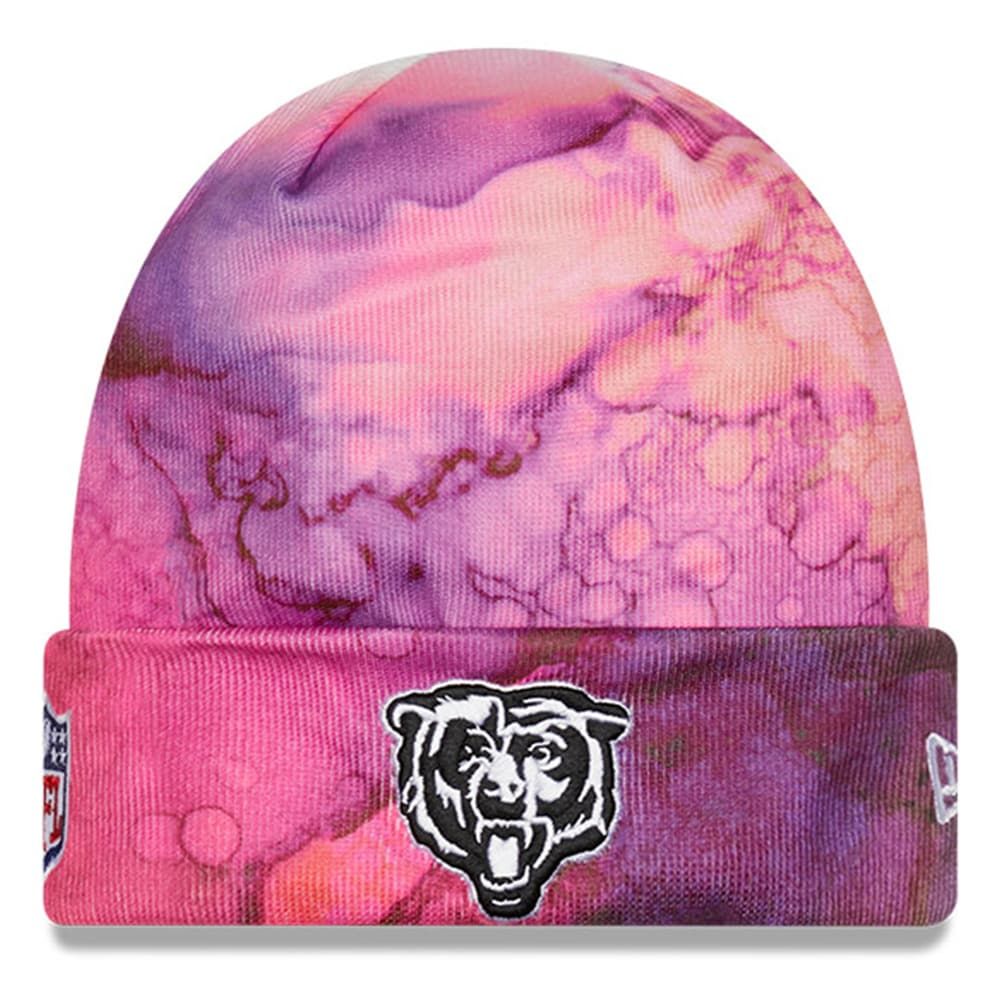 Men's New Era Pink Chicago Bears 2022 NFL Crucial Catch - Cuffed Knit Hat