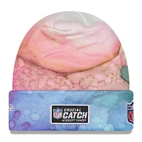 Bonnet en tricot Crucial Catch Chicago Bears 2022 NFL New Era pour homme, rose